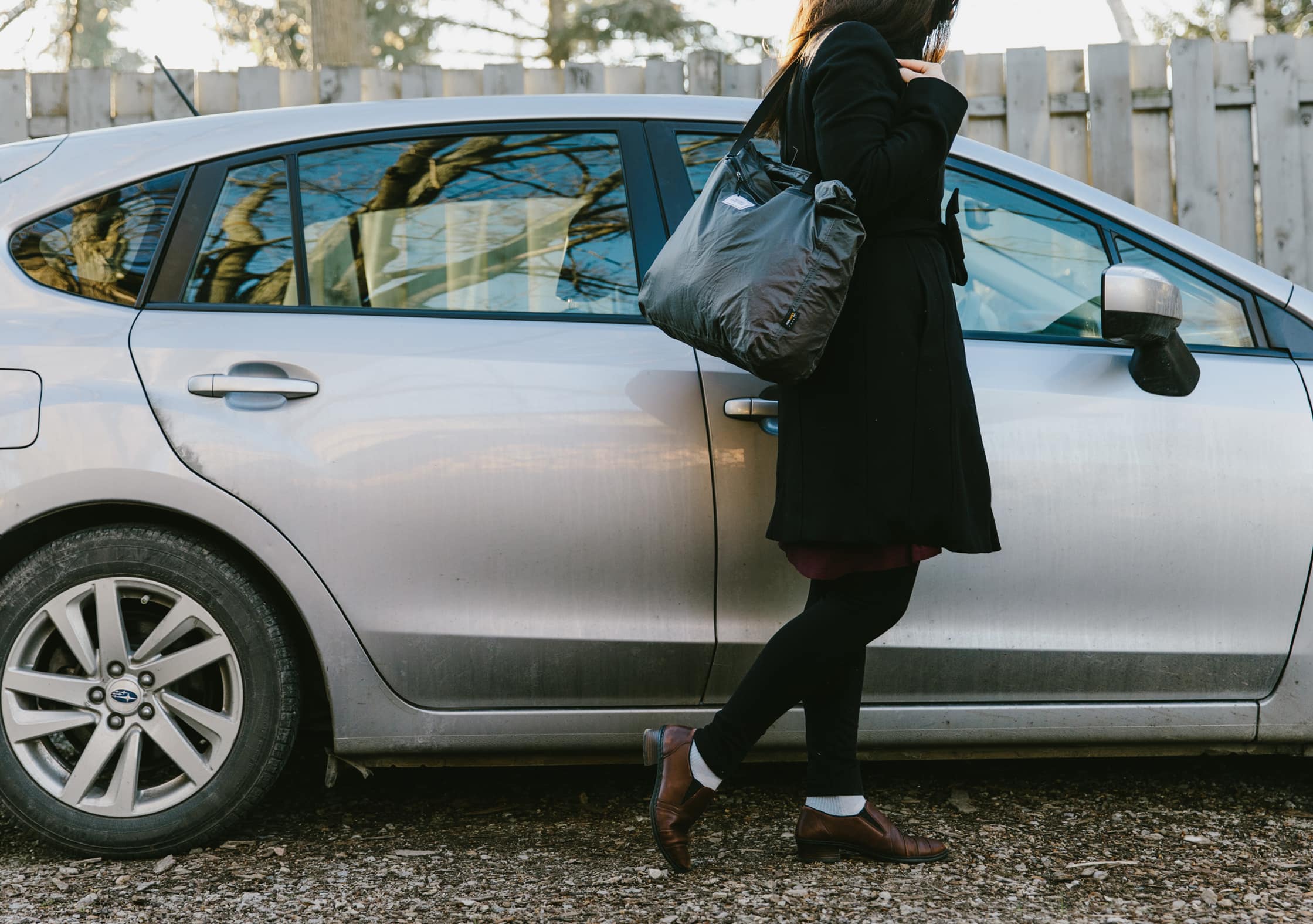 Matador Transit Tote Bag In Use On A Road Trip