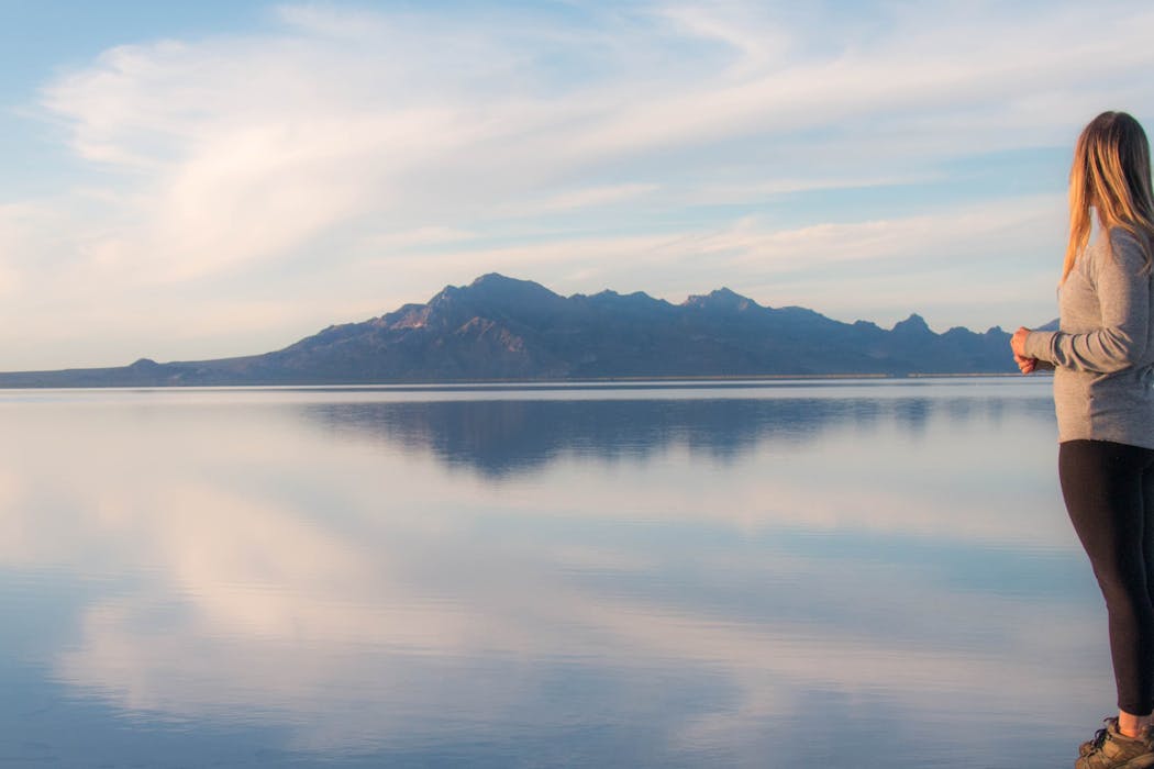 Shalee at the Bonneville Salt Flats